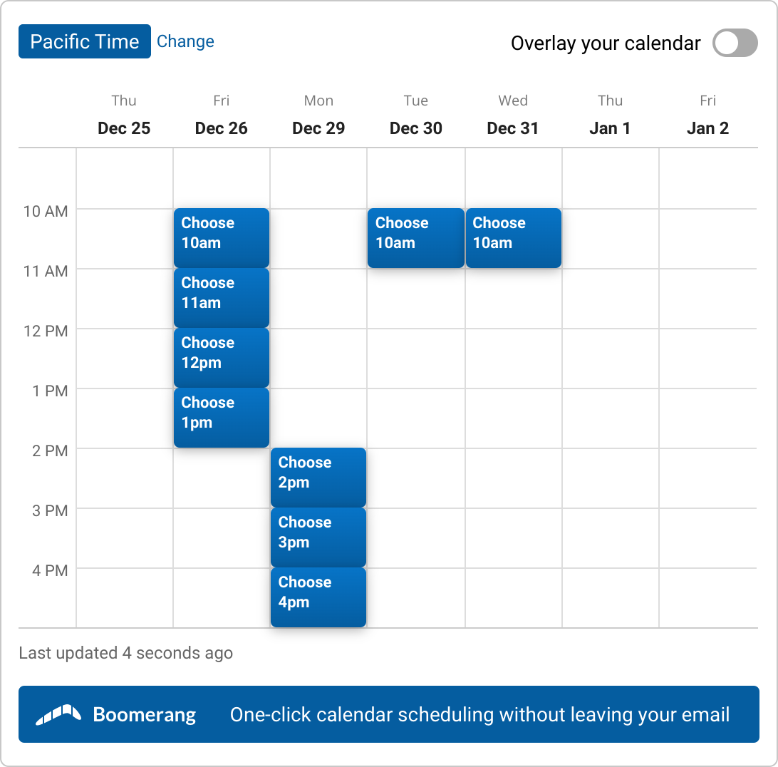 A set of time slots for Buyer Consultation with Leanna and Ken with Leanna Halldorf