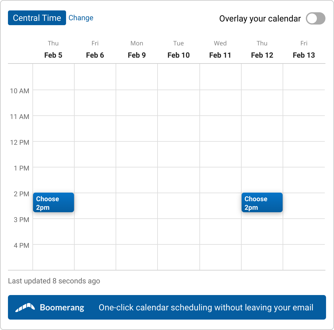 A set of time slots for 45 min Small Business Productivity Assessment with Liz Goodman 